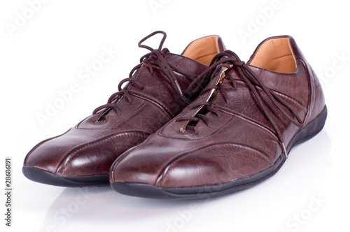 chaussures homme en cuir marron