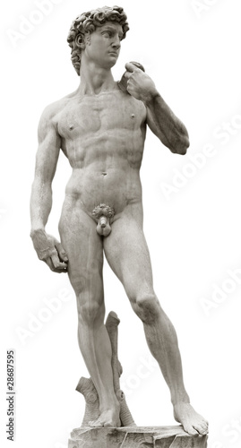 Michelangelo's David with clipping path