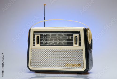 Old-fashioned radio receiver