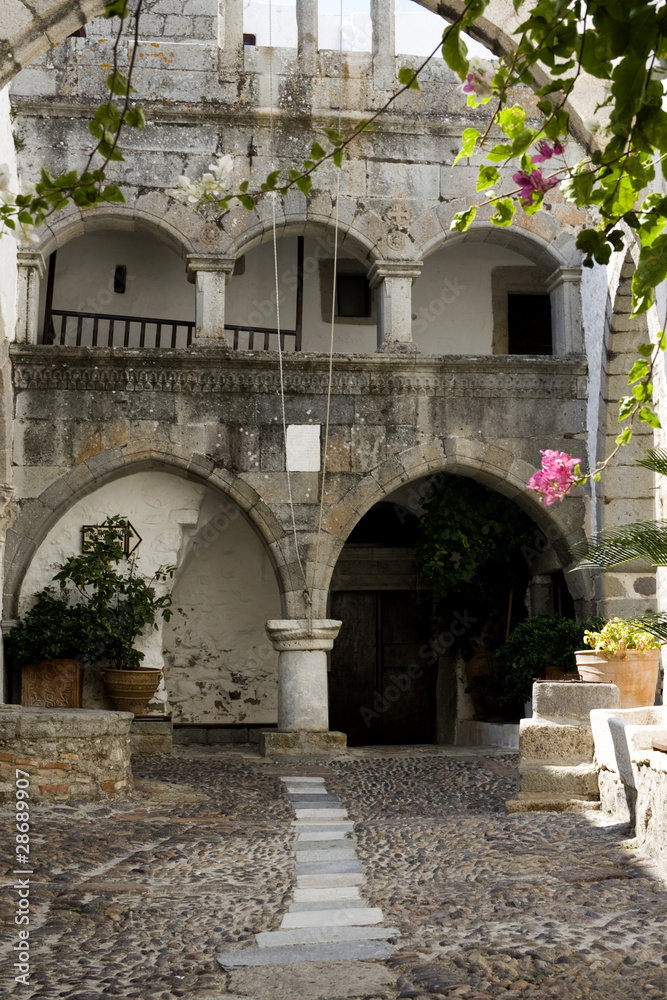 Gothic courtyards of the Monastery St. John - Patmos