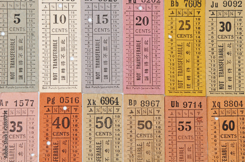 Assortment Of Old Bus Tickets