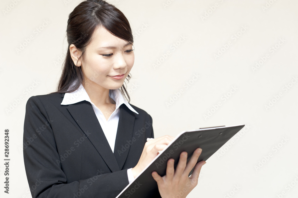 a portrait of young business woman a portrait of young business woman