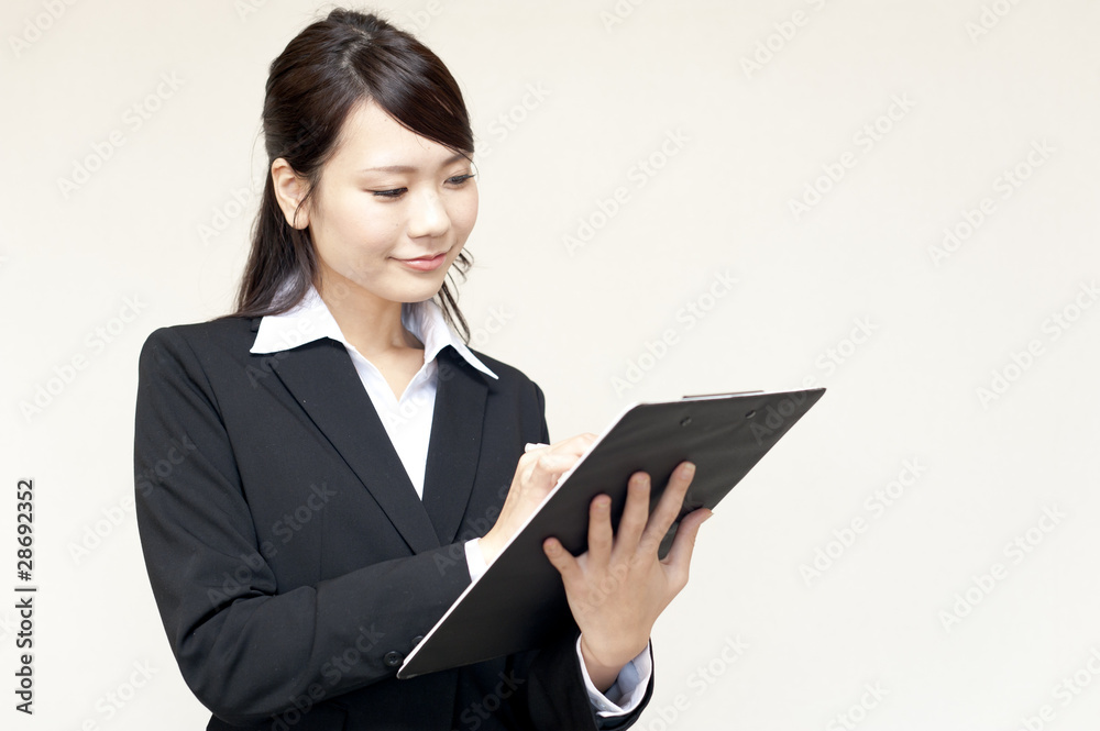 a portrait of young business woman a portrait of young business woman