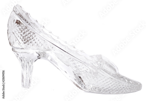 woman glass shoe