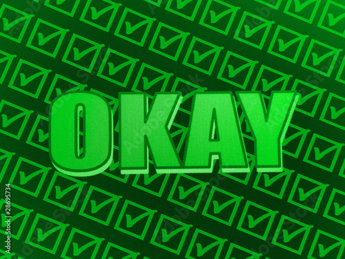 Valokuva green okay sign