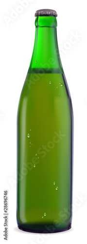 Green bottle of beer