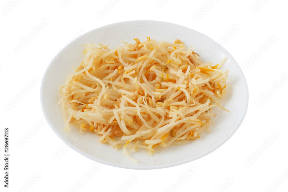bean sprout on a plate