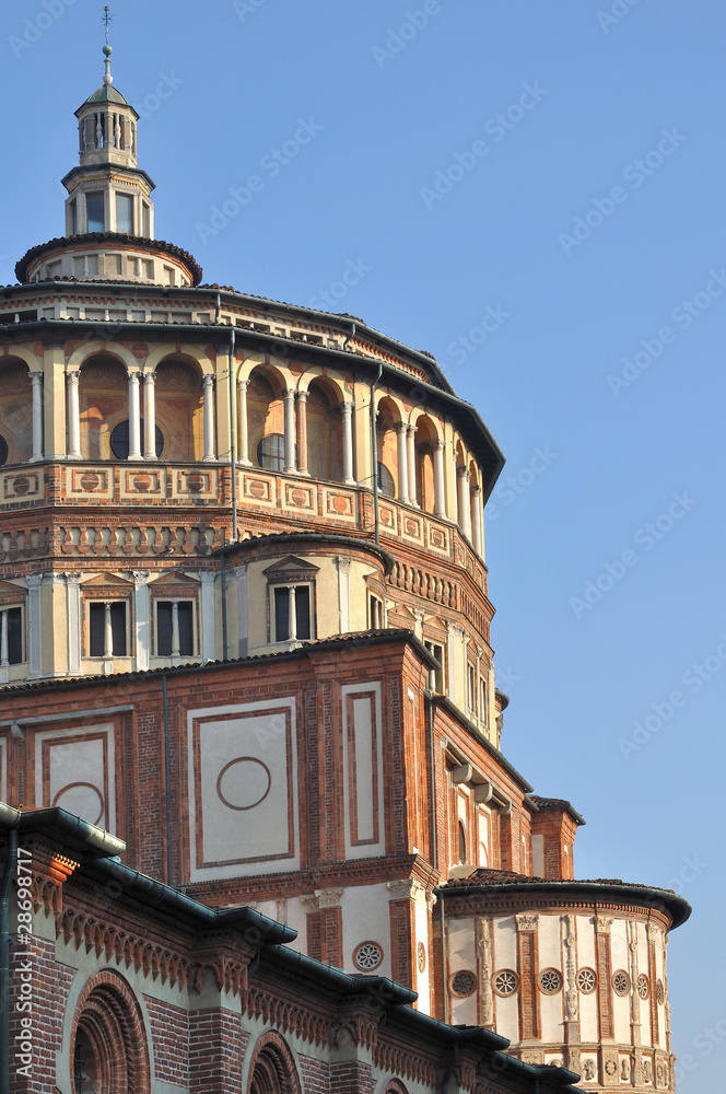 Fototapeta premium santa maria delle grazie dome, milano