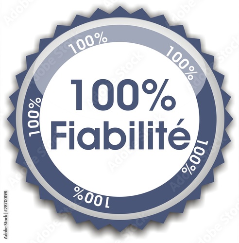 bouton 100% fiabilité