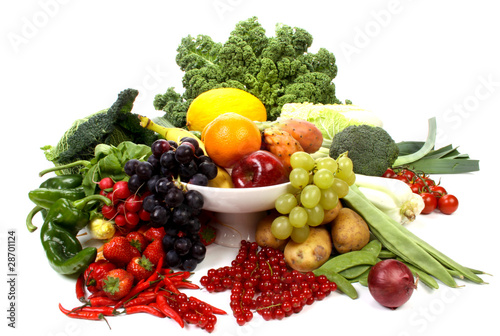 Obraz na płótnie Fruits and vegetables w salonie