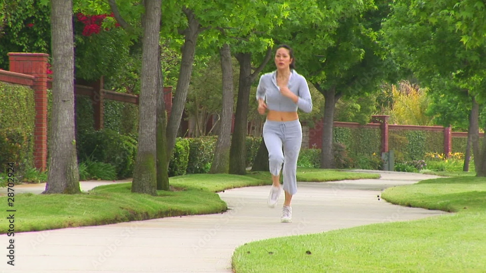 Young woman jogging