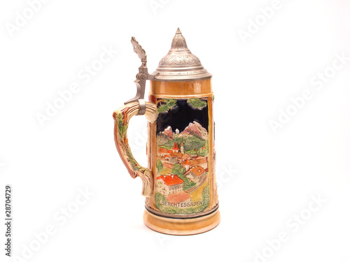 German Beer Stein City name on bottom clipping path