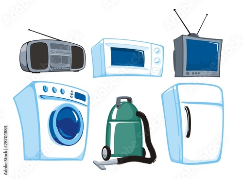Vector household appliances icons