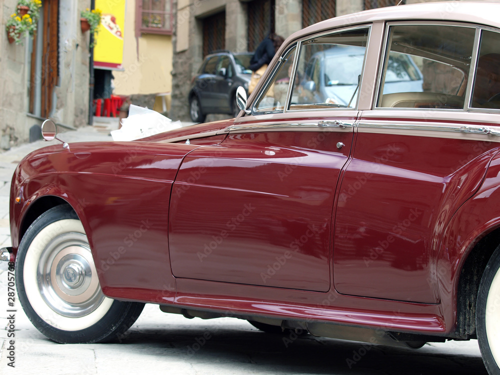 A beautiful line of elegant limousines