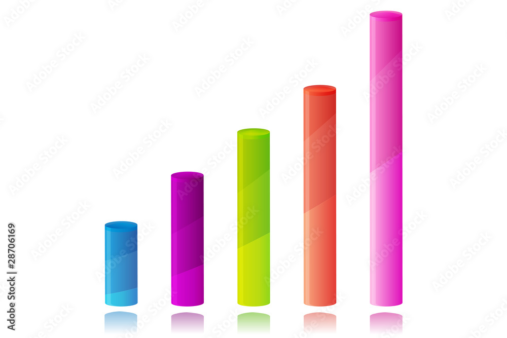 colorful business graph colorful business graph