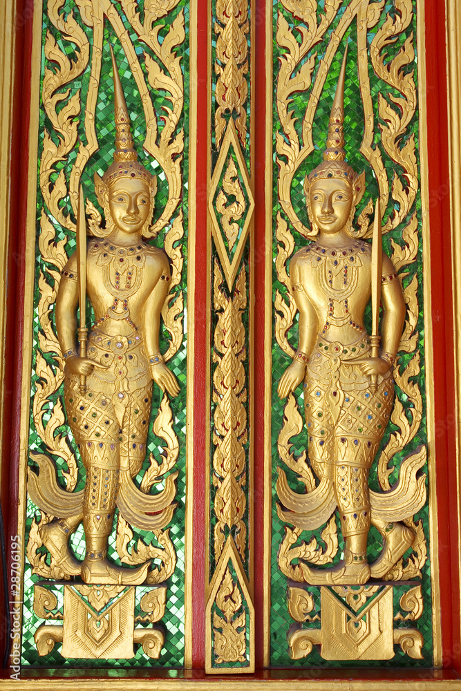 door in the temple of thailand