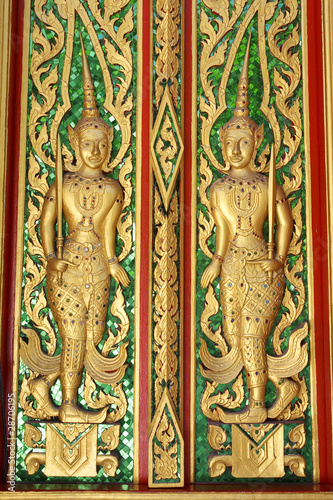 door in the temple of thailand