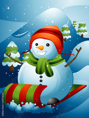 Snowman Sled