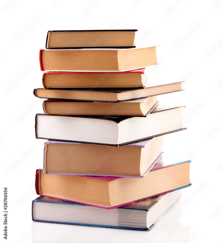 Hard cover books isolated on white Hard cover books isolated on white