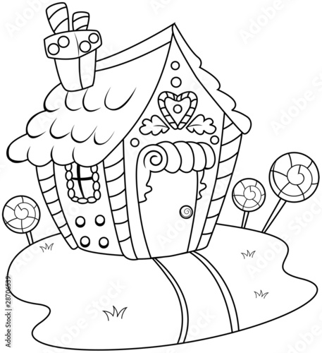 Line Art Candy House
