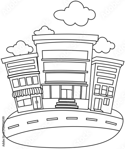 Line Art Building