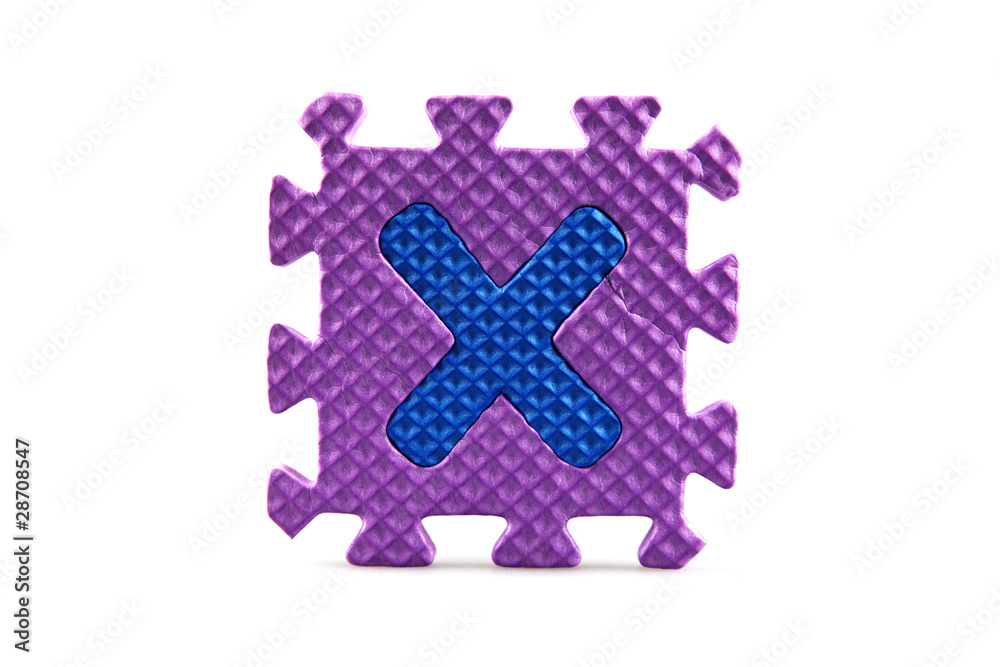 Alphabet puzzle pieces on white background Alphabet puzzle pieces on white background