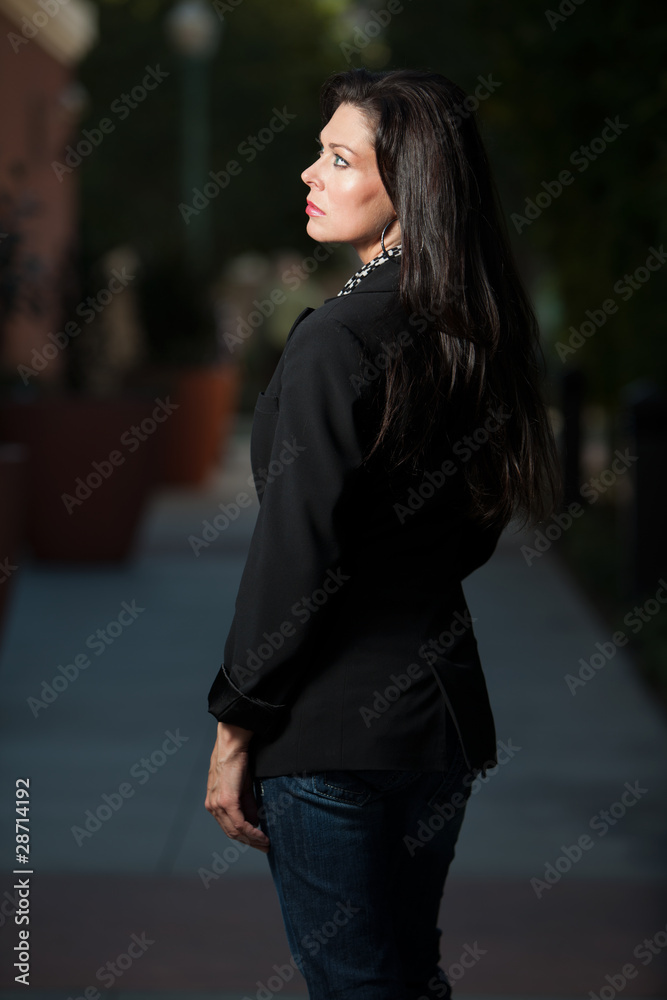 Attractive forties brunette caucasian woman Attractive forties brunette caucasian woman