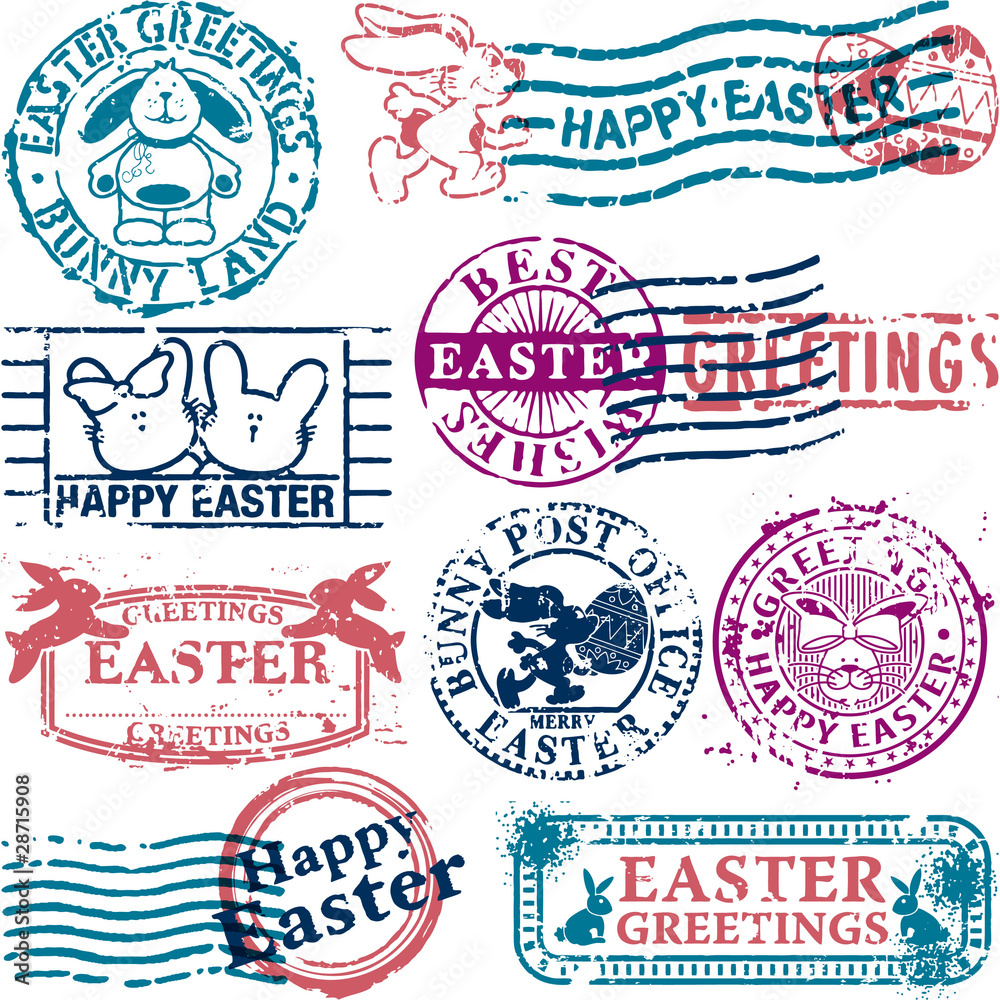Obraz premium Easter postmark