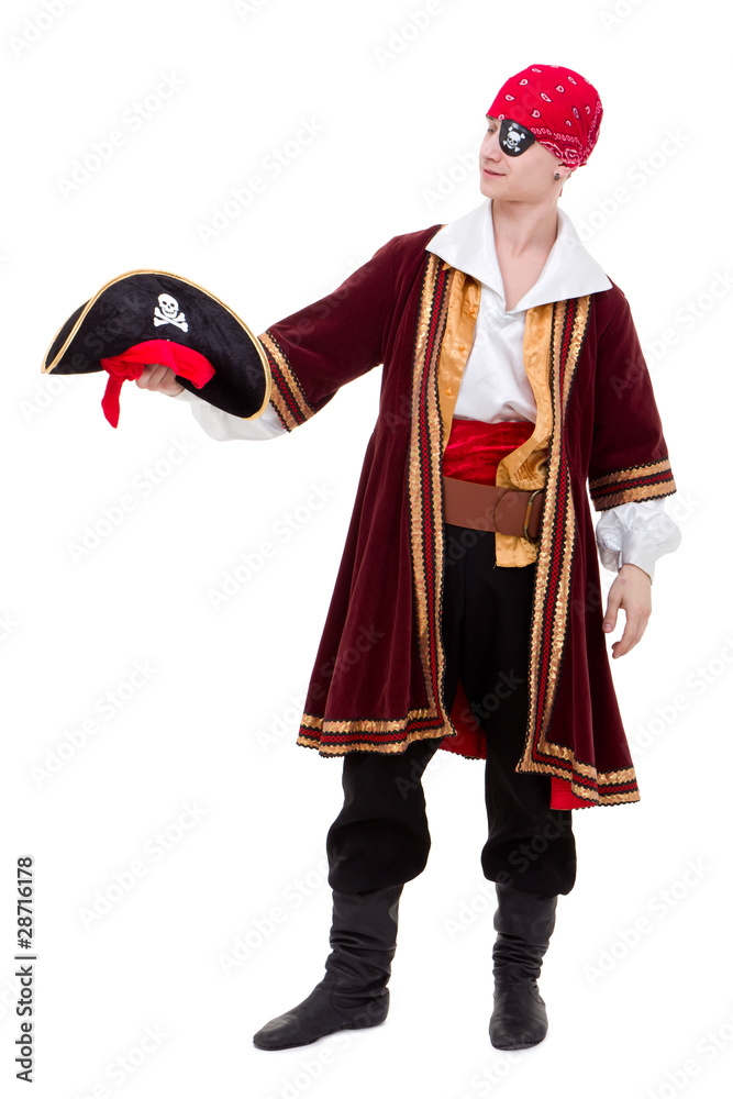 young dancer dressed as pirate seated posing