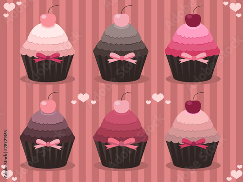 valentine cupcake set