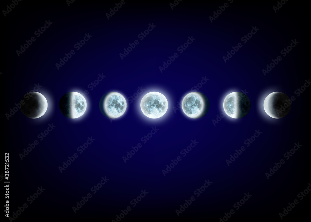 Naklejka premium mondphasen