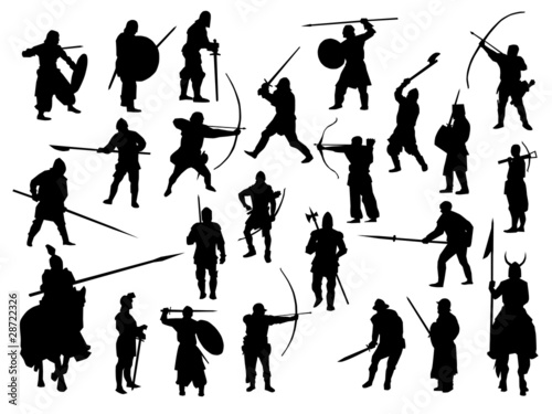Weapon collection, medieval warriors
