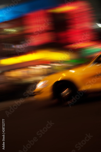 Abstract Yellow Taxi Cab