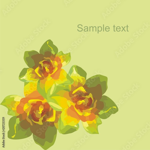 Fototapeta Naklejka Na Ścianę i Meble -  floral postcard