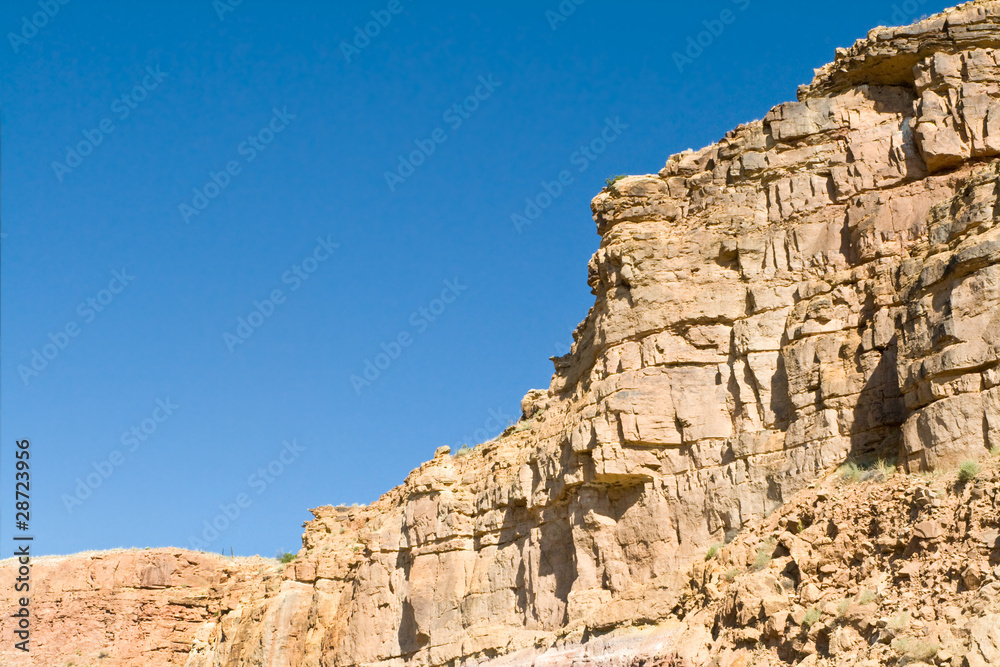 Crumbling Sandstone Cliff Side Near Abiquiu, New Mexico, USA