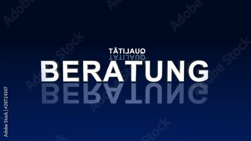 Business Text Rotation 02 Blau Schwarz