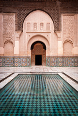 Stickers Marokko Ben Youssef Medersa binnenplaats Marrakech  © BonnieCaton