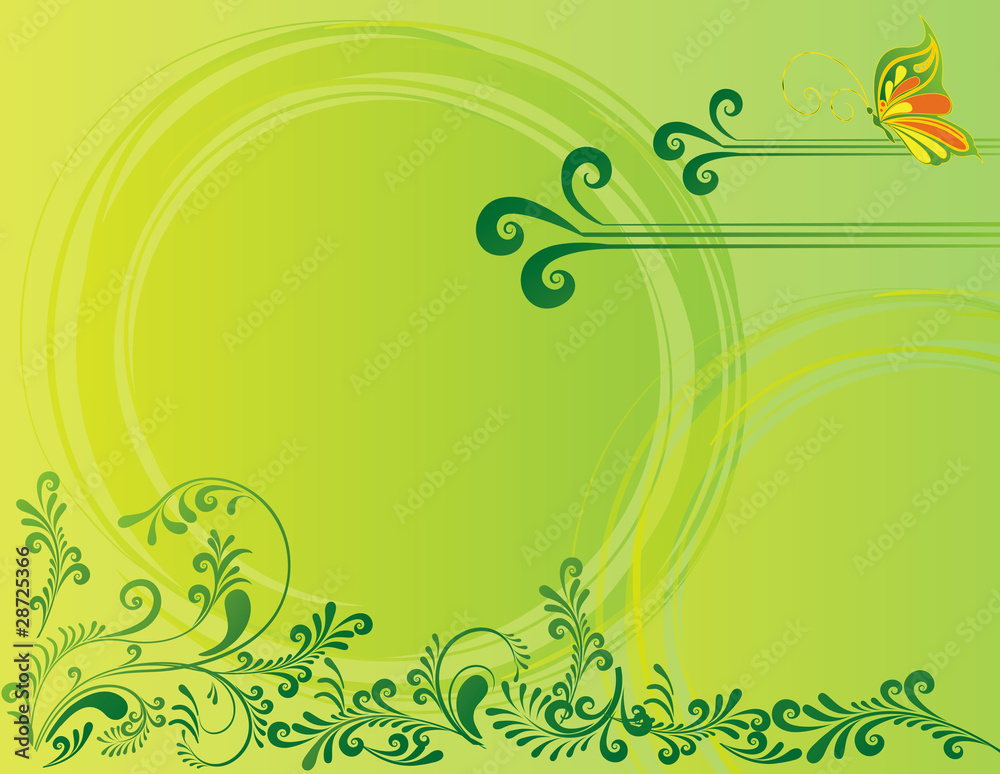 abstract flower Illustration vector spring summer green abstract flower Illustration vector spring summer green