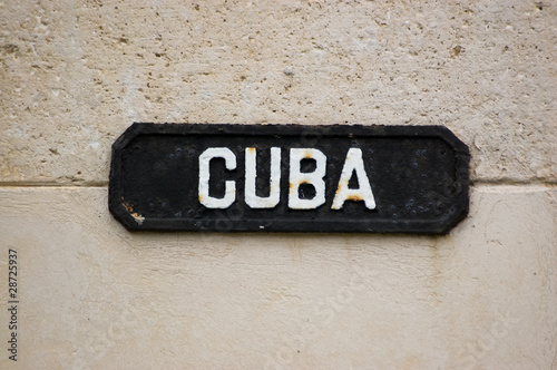 Cuba Street sign, Havana