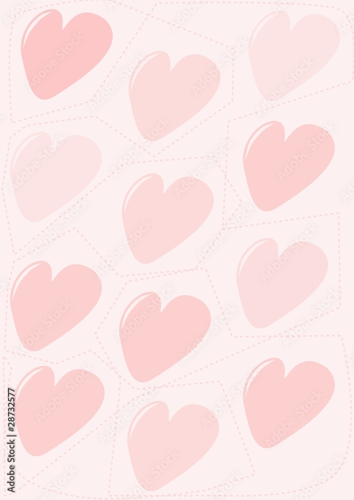 Background with heart shapes