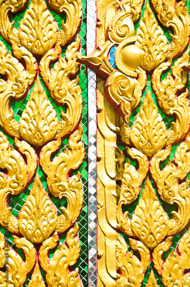 Stucco patterns in Thai architecture.