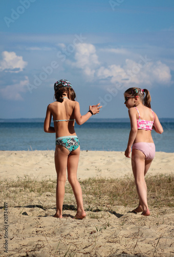 copines à la plage