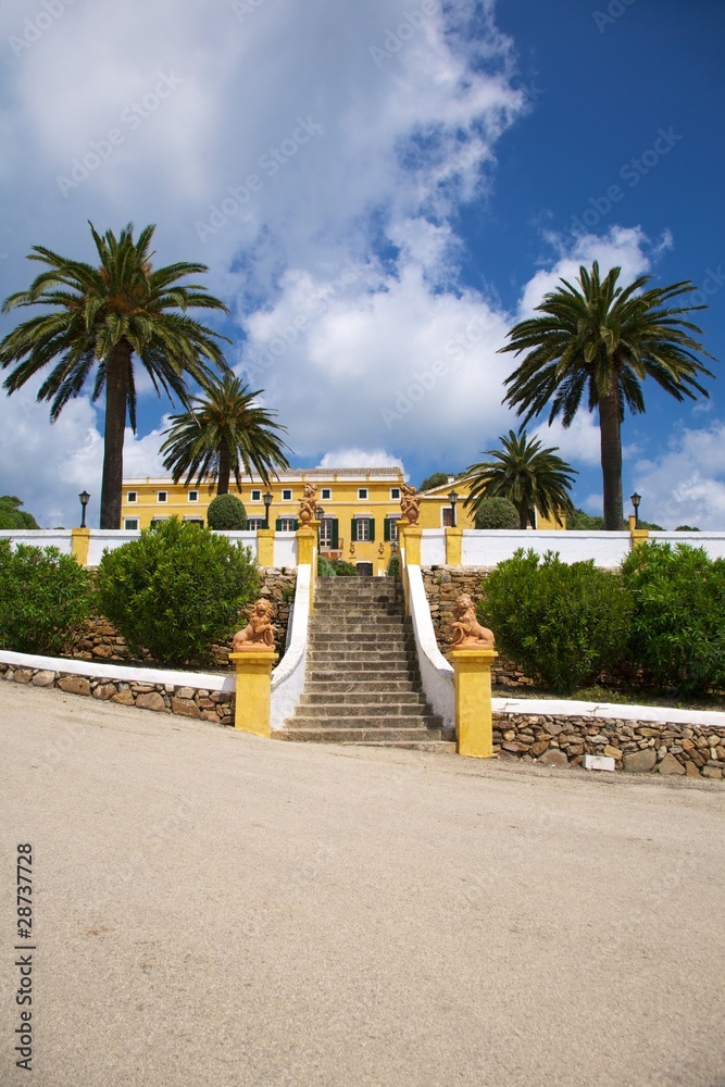 yellow mansion at menorca