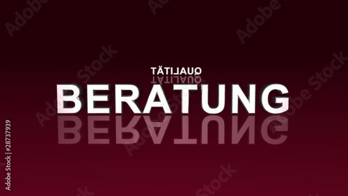 Business Text Rotation 02 Rot Schwarz