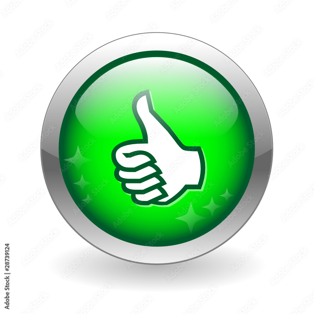 THUMBS UP Web Button (customer satisfaction like vote ok go yes) THUMBS UP Web Button (customer satisfaction like vote ok go yes)