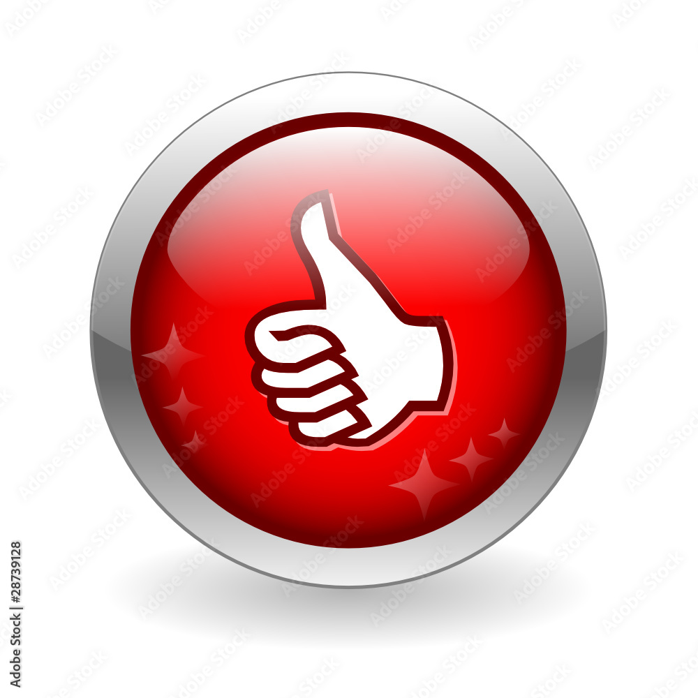 THUMBS UP Web Button (customer satisfaction vote like ok yes go) THUMBS UP Web Button (customer satisfaction vote like ok yes go)