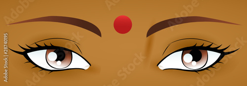 Augen einer Inderin