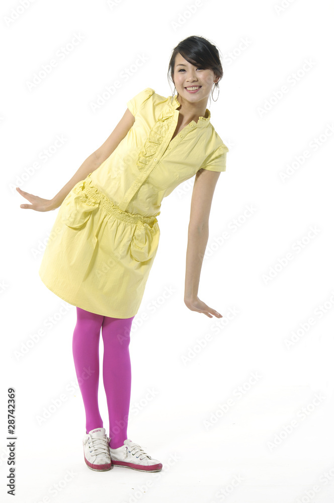 Isolated portrait shot of cute woman posing Isolated portrait shot of cute woman posing