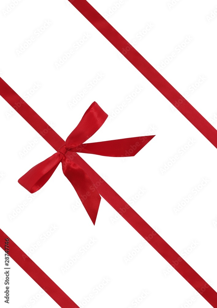 red ribbon from bow