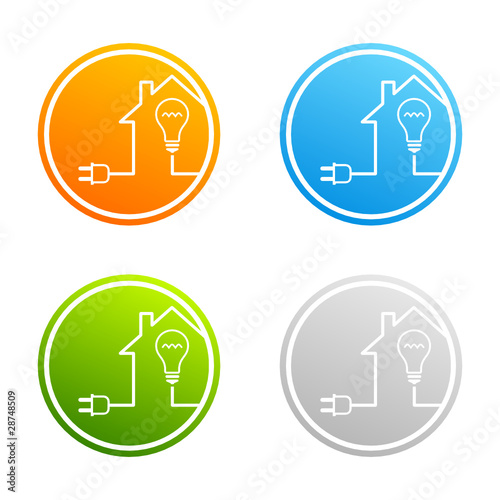 logo électricien 4 (x4 cercles en couleur)